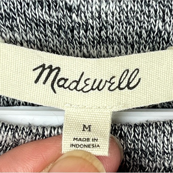 MADEWELL Heathered Gray Sweater Bishop Sleeves Medium Minimalist - Picture 3 of 13